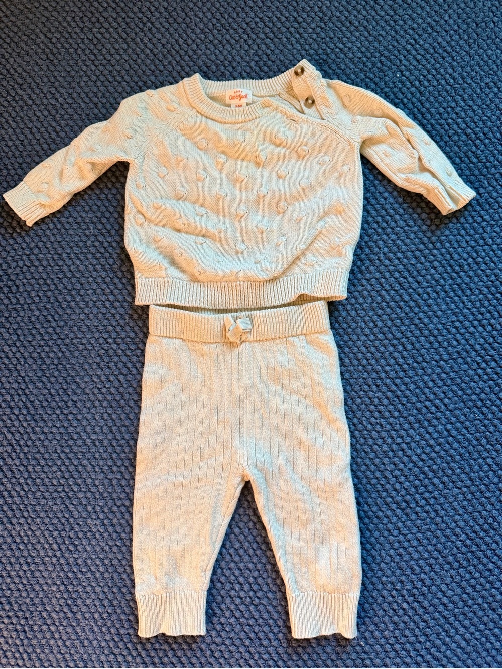 Cat & Jack Cream Knit Sweater and Legging Set